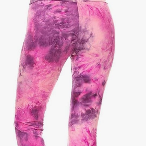candy pink purple passion tie dye pants bell bottom flared festival rave Y2k - Picture 3 of 5